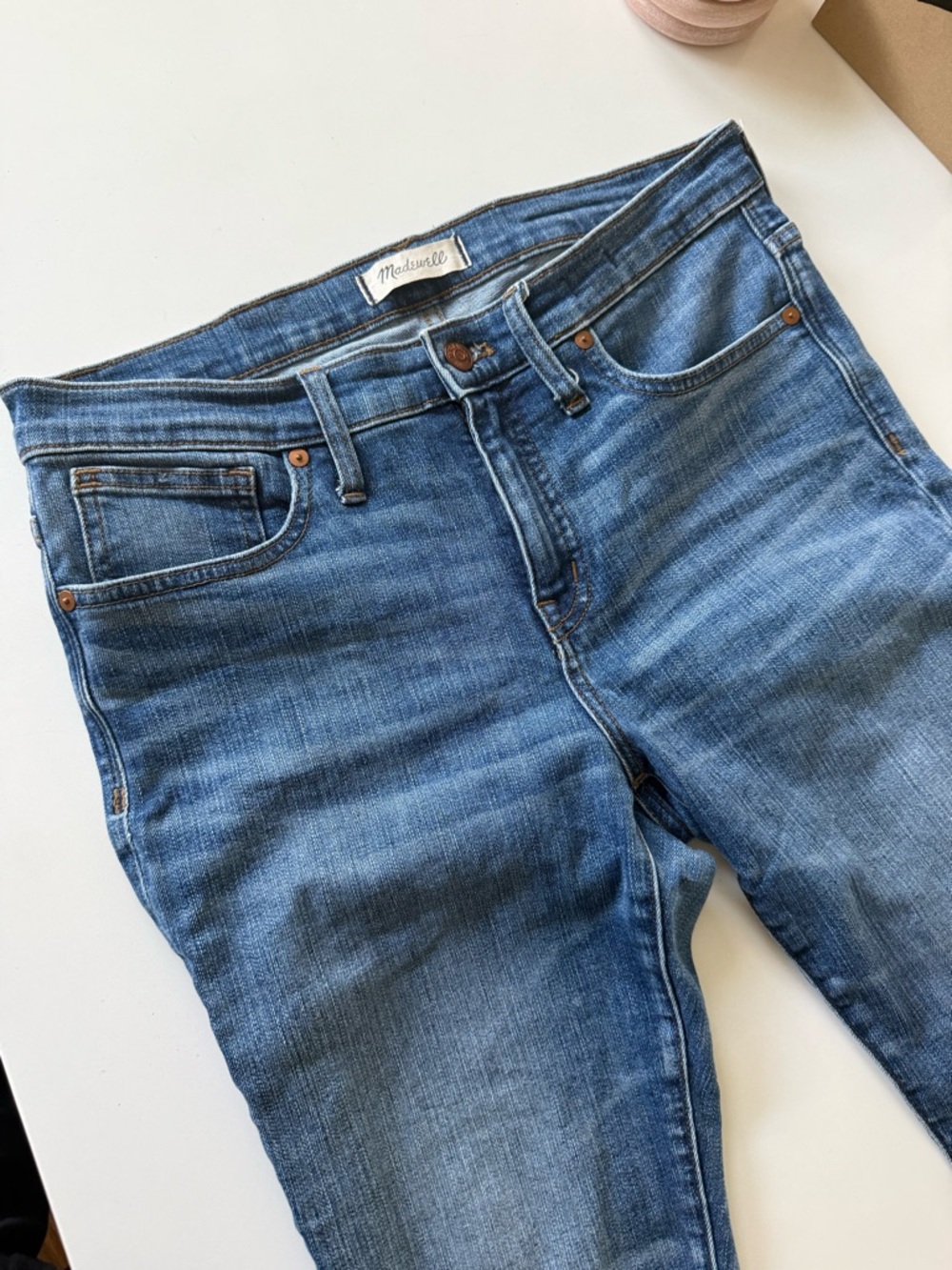 Madewell Women’s Blue High-Rise Skinny Crop Jeans